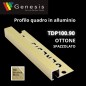 TDP100.90 -  PROFILO QUADRO Alluminio 10mm X 10mm - 250cm Ottone Spazzolato (Genesis)