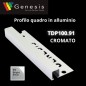 TDP100.91 -  PROFILO QUADRO Alluminio 10mm X 10mm - 250cm Cromato (Genesis)
