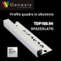 TDP100.94 -  PROFILO QUADRO Alluminio 10mm X 10mm - 250cm Spazzolato (Genesis)