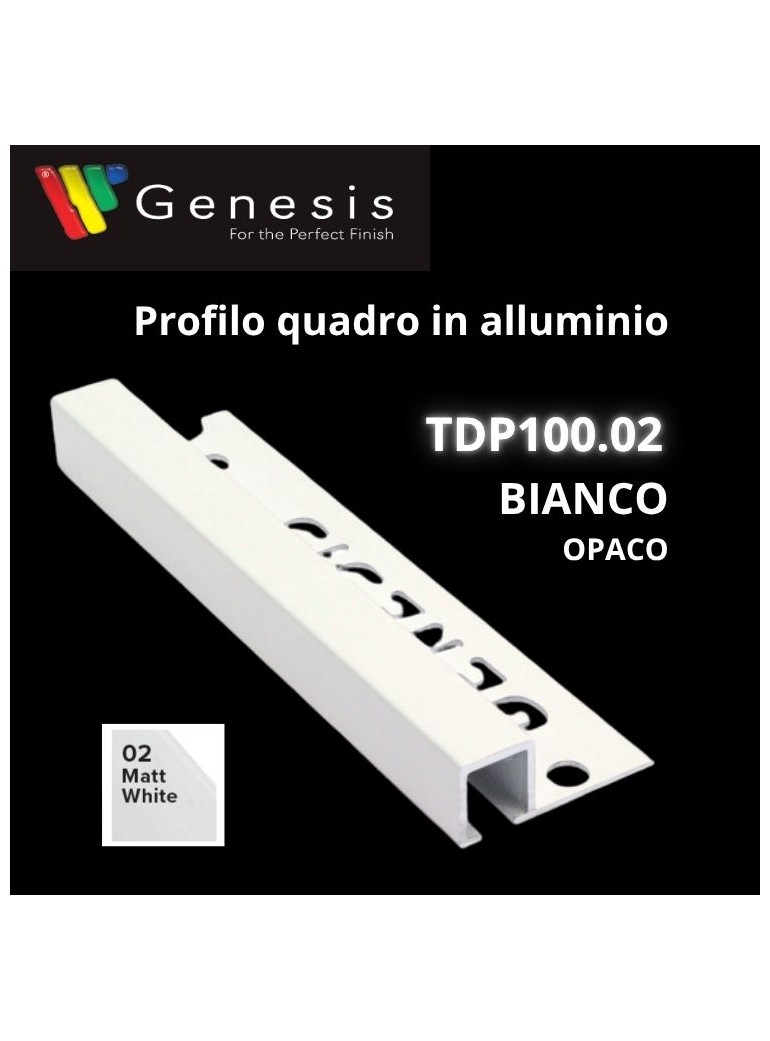TDP100.02 -  PROFILO QUADRO Alluminio 10mm X...