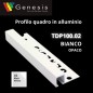 TDP100.02 -  PROFILO QUADRO Alluminio 10mm X 10mm - 250cm Bianco Opaco (Genesis)