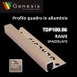 TDP100.96 -  PROFILO QUADRO Alluminio 10mm X 10mm - 250cm Rame Spazzolato (Genesis)
