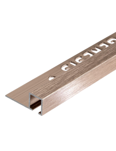 TDP.100.96 -  PROFILO QUADRO Alluminio 10mm X 10mm - 250cm Rame Spazzolato (Genesis)