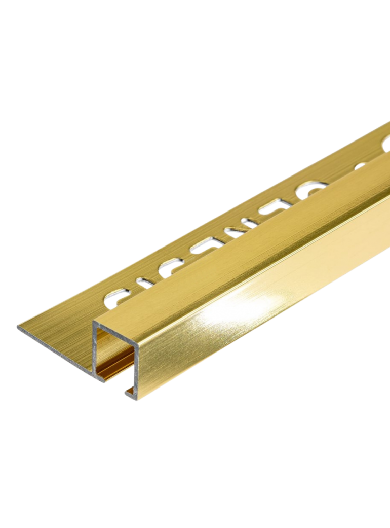 TDP.100.86 -  PROFILO QUADRO Alluminio 10mm X 10mm - 250cm Ottone Lucido (Genesis)