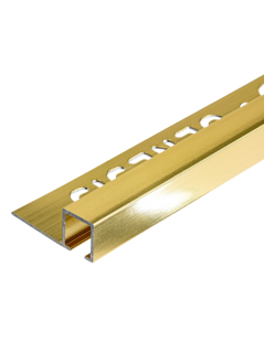 TDP.100.86 -  PROFILO QUADRO Alluminio 10mm X 10mm - 250cm Ottone Lucido (Genesis)