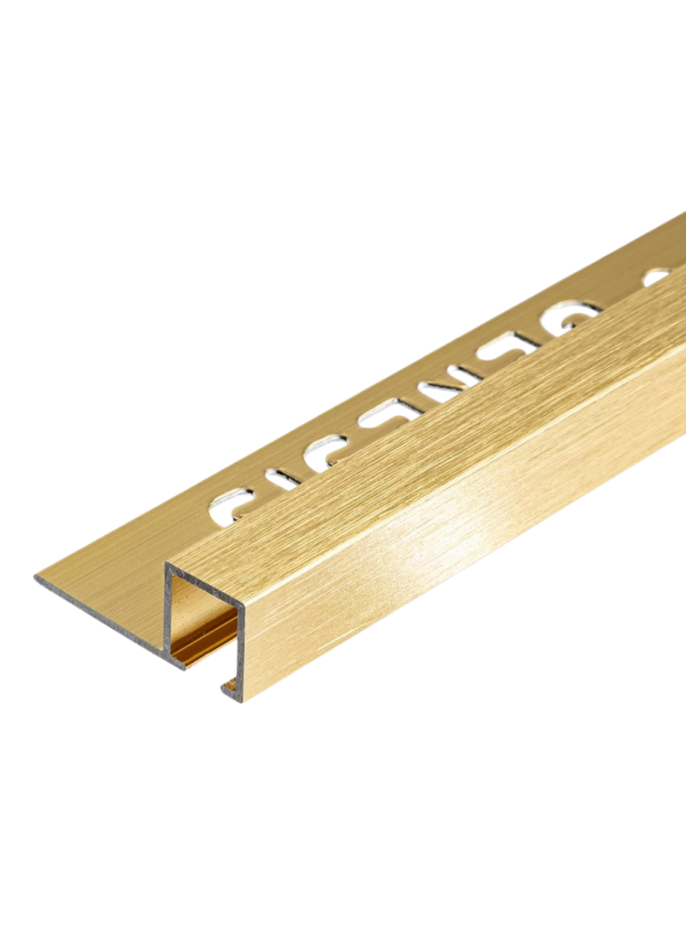 TDP.100.90 -  PROFILO QUADRO Alluminio 10mm X 10mm - 250cm Ottone Spazzolato (Genesis)