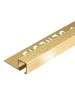 TDP.100.90 -  PROFILO QUADRO Alluminio 10mm X 10mm - 250cm Ottone Spazzolato (Genesis)