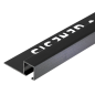 TDP100.17 -  PROFILO QUADRO Alluminio 10mm X 10mm - 250cm Nero Opaco (Genesis)