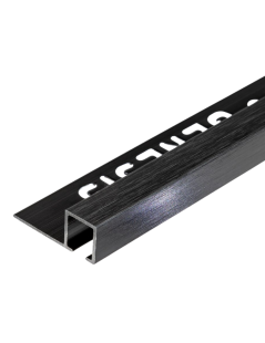 TDP.100.18 -  PROFILO QUADRO Alluminio 10mm X 10mm - 250cm Nero Spazzolato (Genesis)