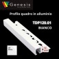 TDP120.01 -  PROFILO QUADRO Alluminio  10mm X 12mm - 250cm  Bianco (Genesis)