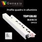 TDP120.02 -  PROFILO QUADRO Alluminio  10mm X 12mm - 250cm  Bianco Opaco (Genesis)