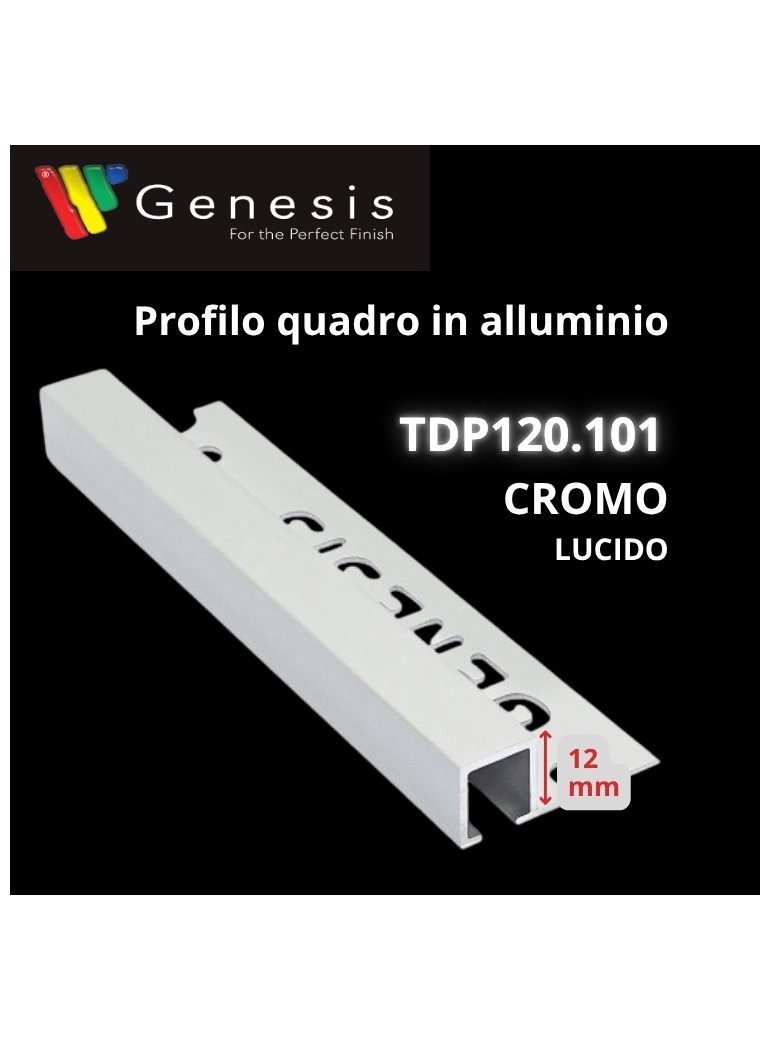 TDP120.101 -  PROFILO QUADRO Alluminio  10mm X...