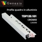 TDP120.101 -  PROFILO QUADRO Alluminio  10mm X 12mm - 250cm  Cromo Lucido (Genesis)