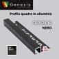 TDP120.16 -  PROFILO QUADRO Alluminio  10mm X 12mm - 250cm  Nero (Genesis)