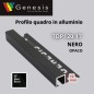TDP120.17 -  PROFILO QUADRO Alluminio  10mm X 12mm - 250cm  Nero Opaco (Genesis)