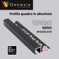 TDP120.18 -  PROFILO QUADRO Alluminio  10mm X 12mm - 250cm  Nero Spazzolato (Genesis)