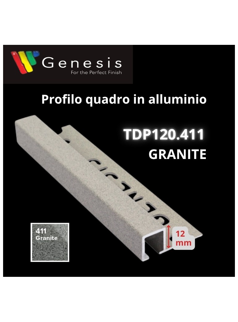 TDP120.411 -  PROFILO QUADRO Alluminio  10mm X...