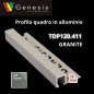TDP120.411 -  PROFILO QUADRO Alluminio  10mm X 12mm - 250cm  Granite (Genesis)