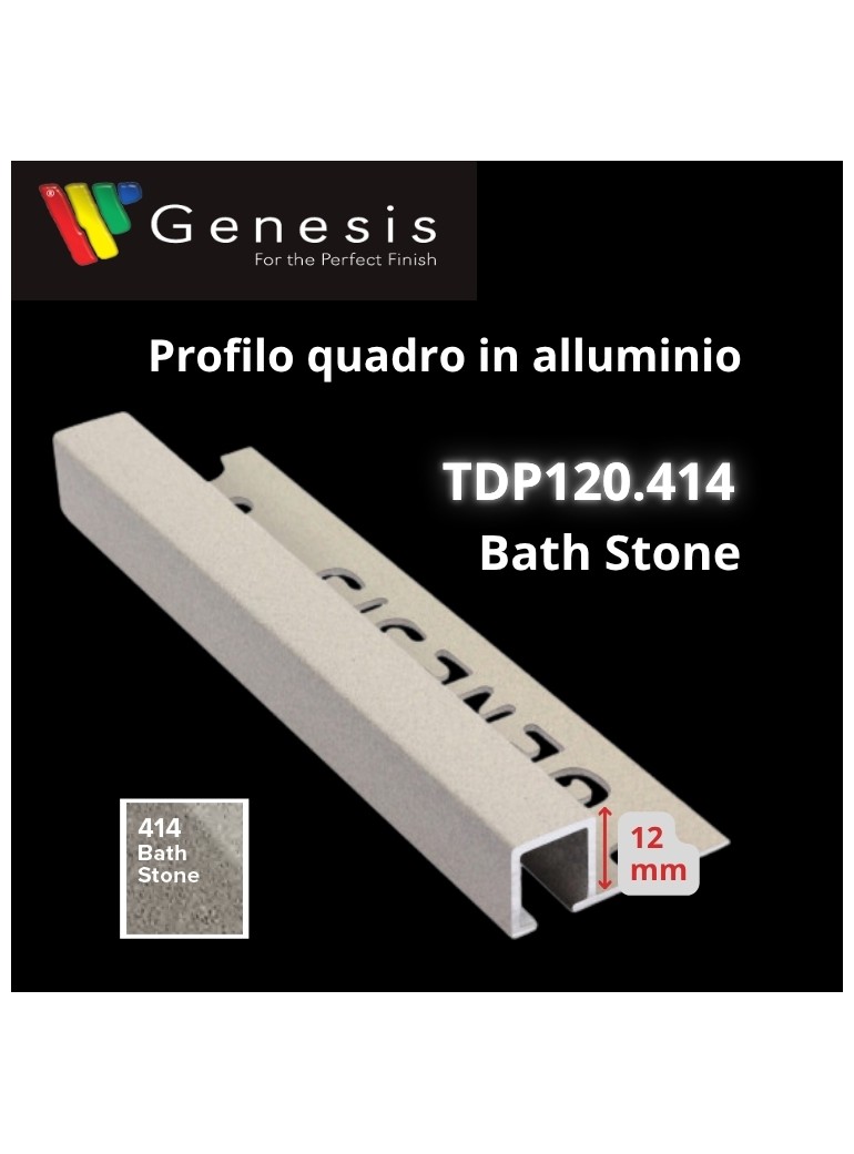TDP120.414 -  PROFILO QUADRO Alluminio  10mm X...