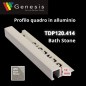 TDP120.414 -  PROFILO QUADRO Alluminio  10mm X 12mm - 250cm  Bath Stone (Genesis)