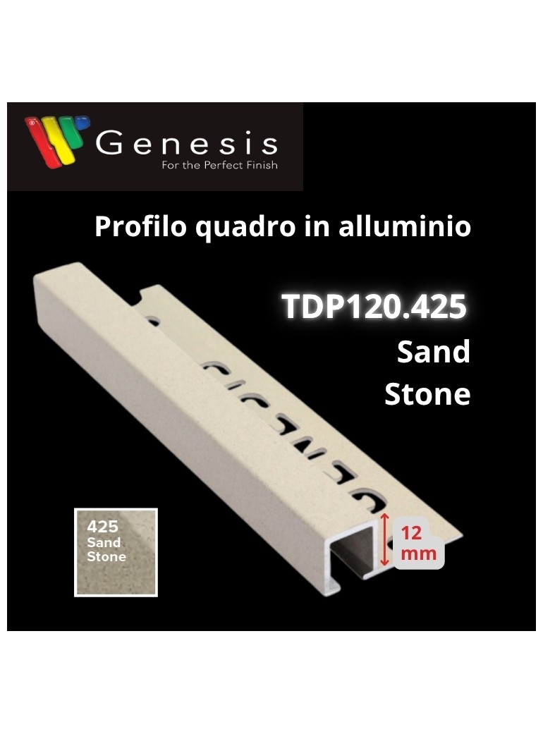 TDP120.425 -  PROFILO QUADRO Alluminio  10mm X...