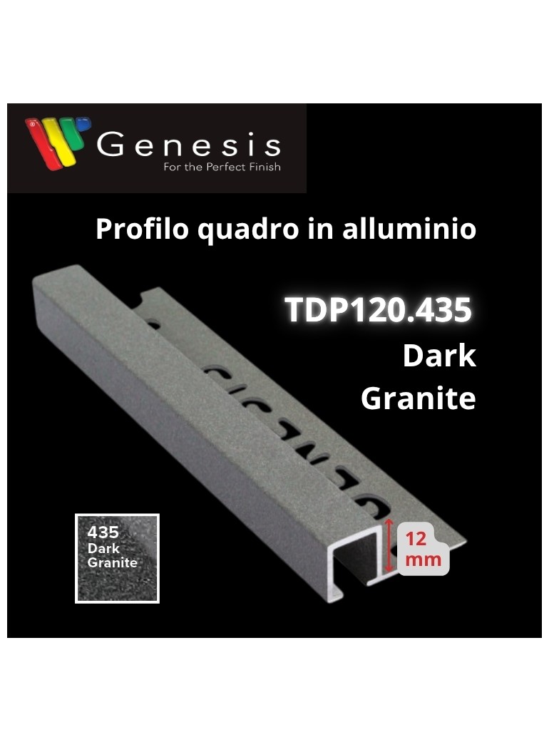 TDP120.435 -  PROFILO QUADRO Alluminio  10mm X...
