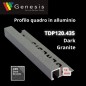 TDP120.435 -  PROFILO QUADRO Alluminio  10mm X 12mm - 250cm  Dark Granite (Genesis)