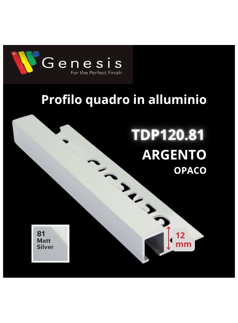 TDP120.81 -  PROFILO QUADRO Alluminio  10mm X...