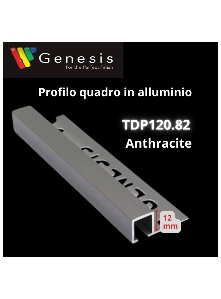 TDP120.82 -  PROFILO QUADRO Alluminio  10mm X...