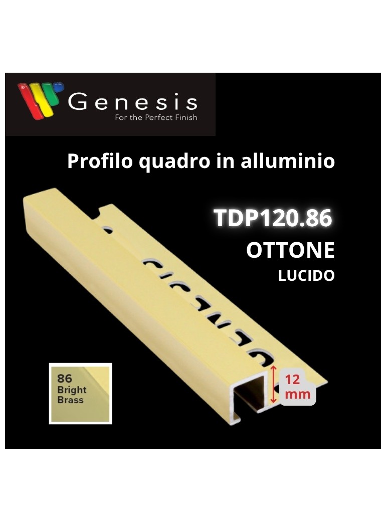 TDP120.86 -  PROFILO QUADRO Alluminio  10mm X...