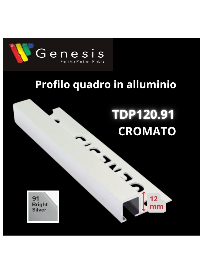 TDP120.91 -  PROFILO QUADRO Alluminio  10mm X...