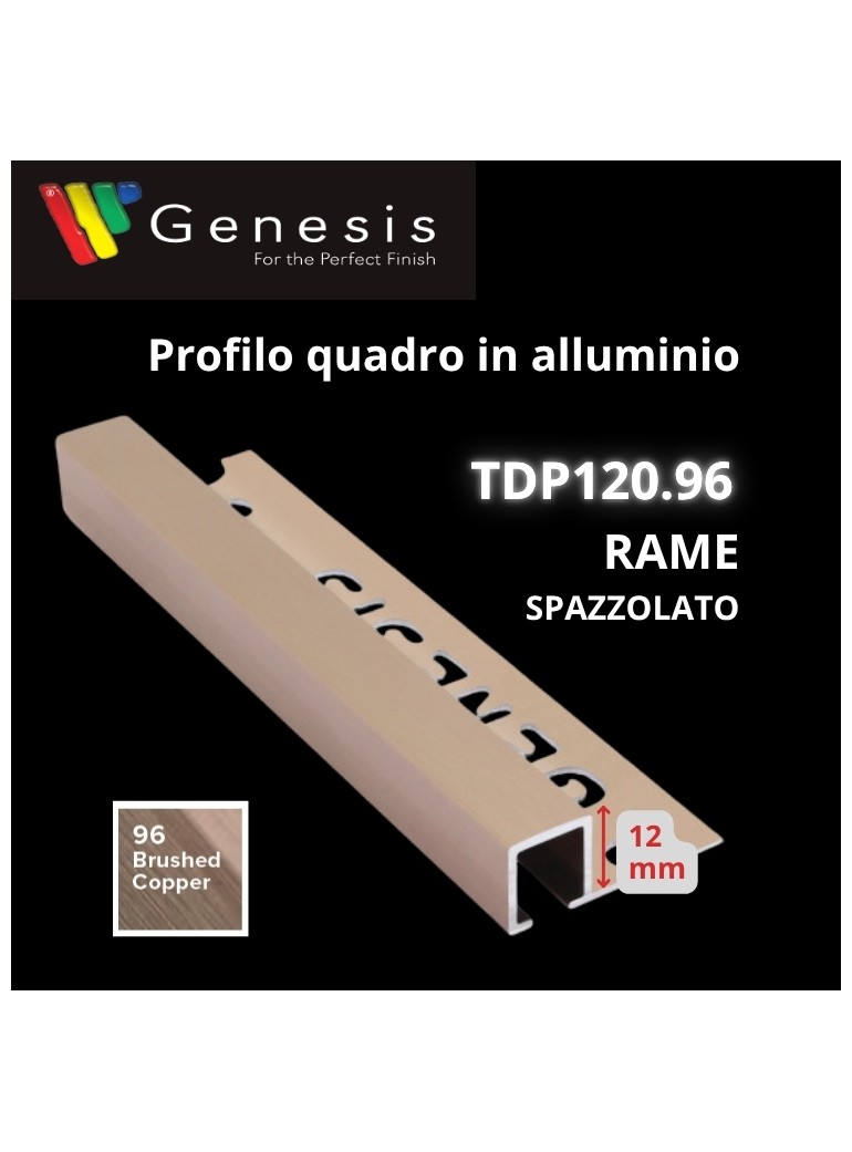 TDP120.96 -  PROFILO QUADRO Alluminio  10mm X...