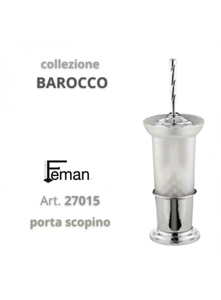 FEMAN - Accessori Bagno Serie BAROCCO porta SCOPINO in vetro a terra - su FESEA online - fesea.shop