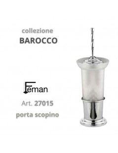FEMAN - Accessori Bagno Serie BAROCCO porta SCOPINO in vetro a terra - su FESEA online - fesea.shop