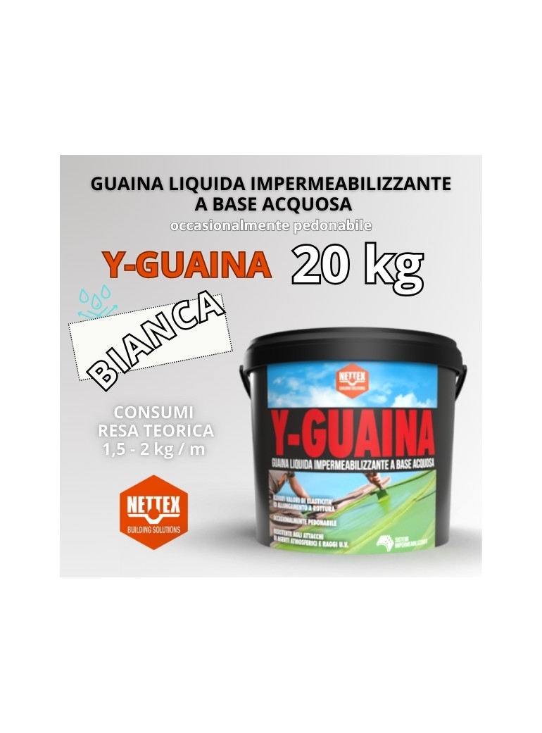 GUAINA Liquida a Base Acquosa Y-GUAINA BIANCA 20kg (800028)