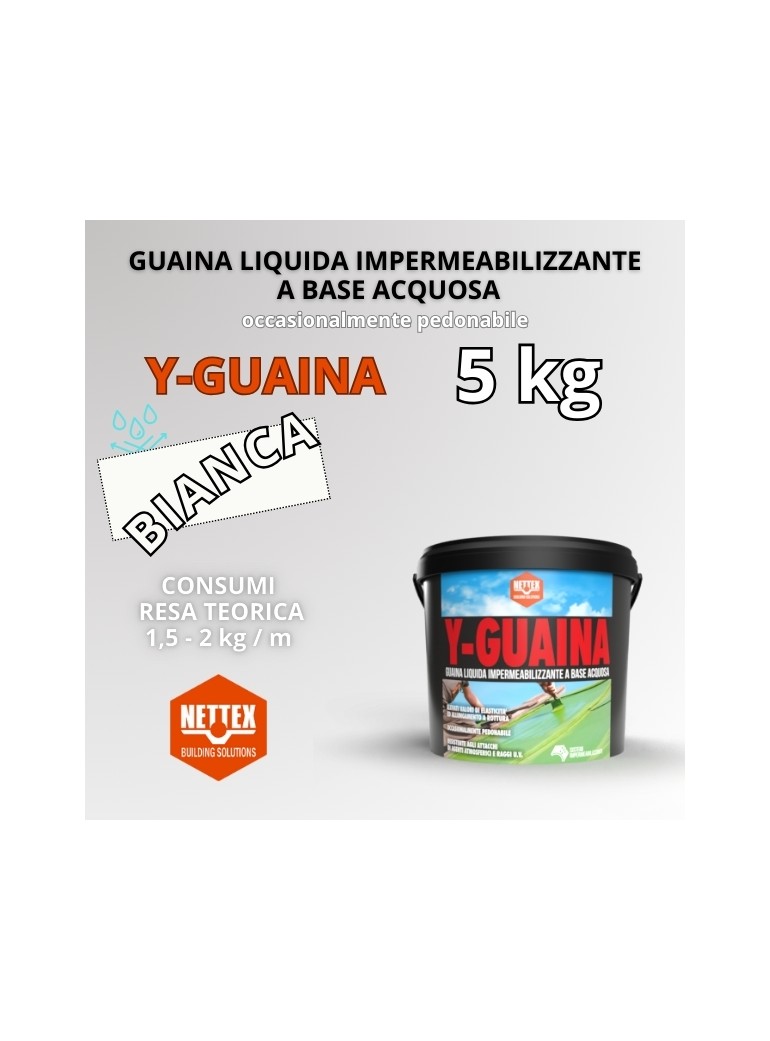 GUAINA Liquida a Base Acquosa Y-GUAINA BIANCA  5kg (800011)