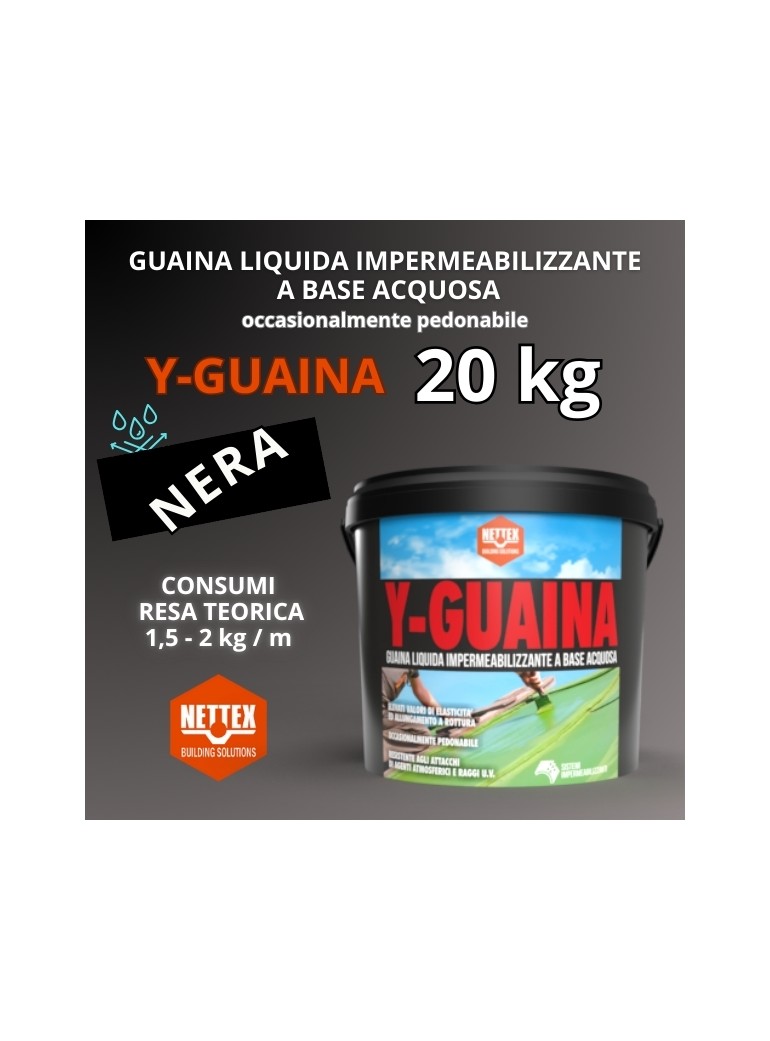 GUAINA Liquida a Base Acquosa Y-GUAINA NERA 20kg (800066)