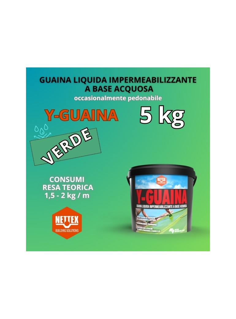 GUAINA Liquida a Base Acquosa Y-GUAINA VERDE  5kg (800165)