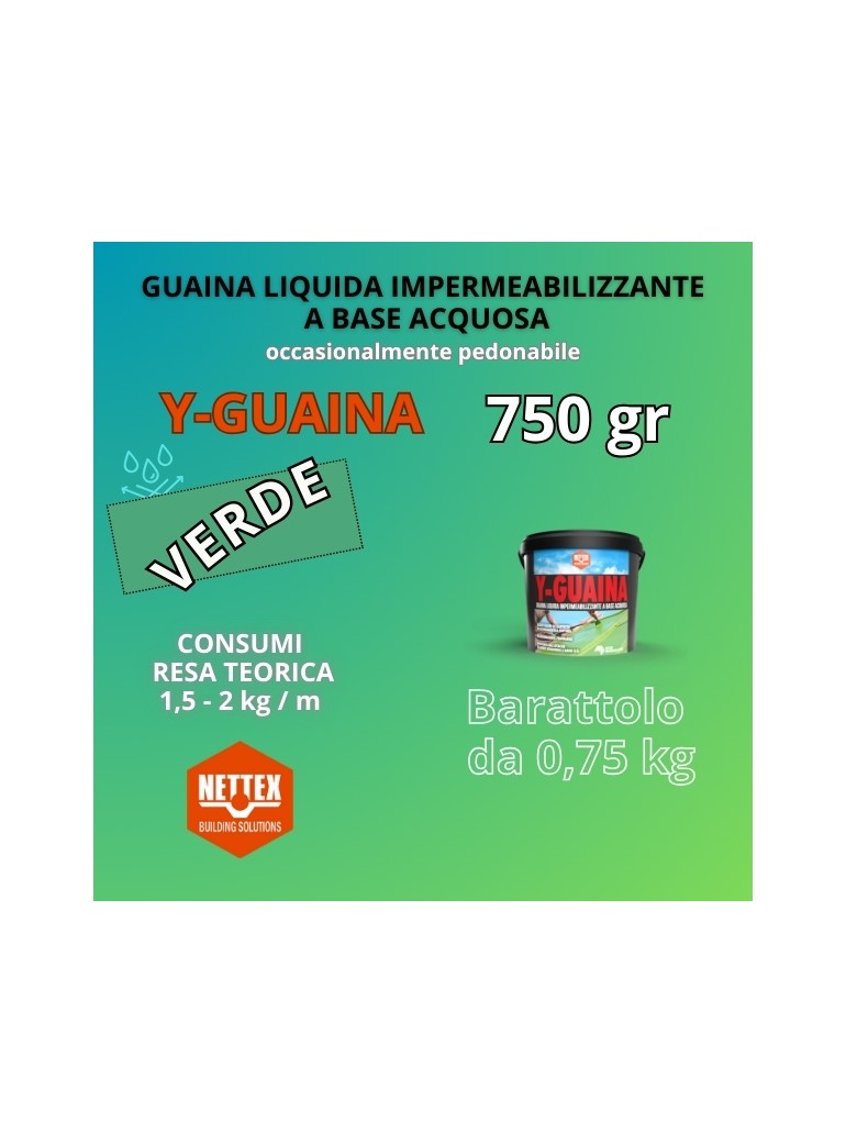 GUAINA Liquida a Base Acquosa Y-GUAINA VERDE  750gr (800158)