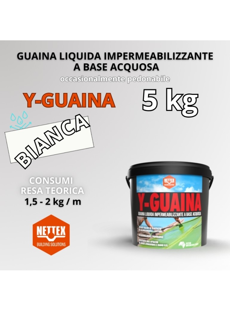 GUAINA Liquida a Base Acquosa Y-GUAINA BIANCA  5kg (800011)