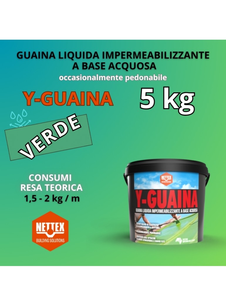 GUAINA Liquida a Base Acquosa Y-GUAINA VERDE  5kg (800165)