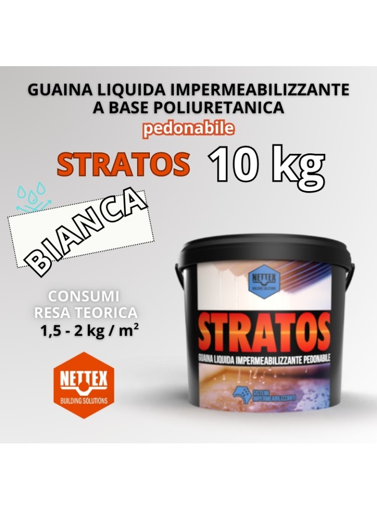 STRATOS - 10 KG Guaina Liquida BIANCA Pedonabile