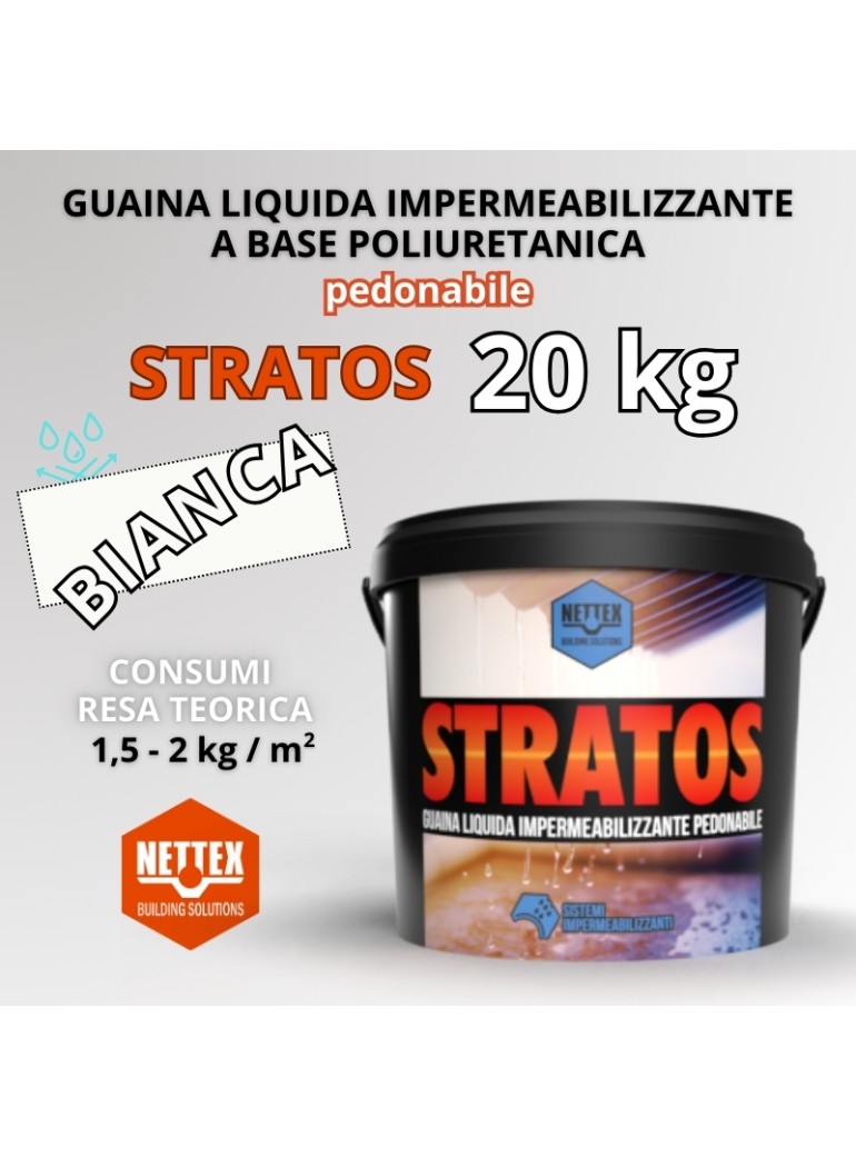 STRATOS - 20 KG Guaina Liquida BIANCA Pedonabile