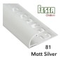 PROFILO Arrotondato in ALLUMINIO da 10mm – 250cm Colore: Alluminio Anodizzato (81)