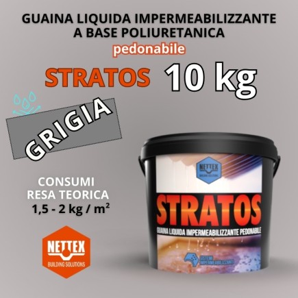 STRATOS - 10 KG Guaina Liquida GRIGIA Pedonabile