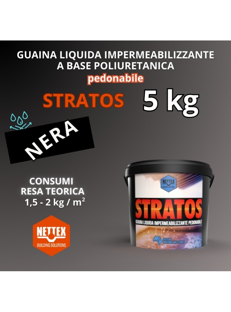 STRATOS - 05 KG Guaina Liquida NERA Pedonabile