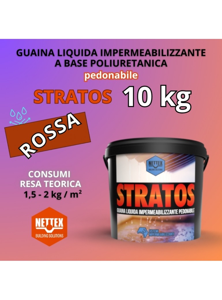 STRATOS - 10 KG Guaina Liquida ROSSA Pedonabile