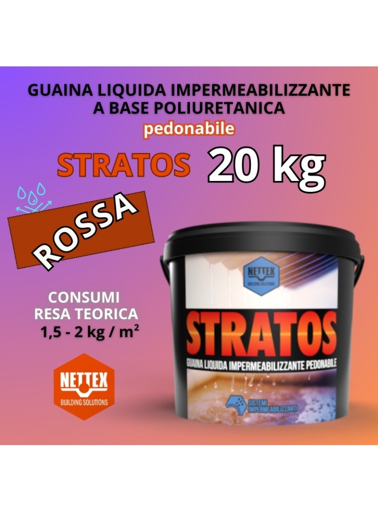 STRATOS - 20 KG Guaina Liquida ROSSA Pedonabile