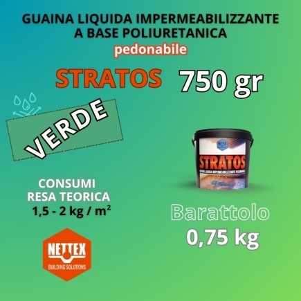 STRATOS - 0,75 KG Guaina Liquida VERDE Pedonabile