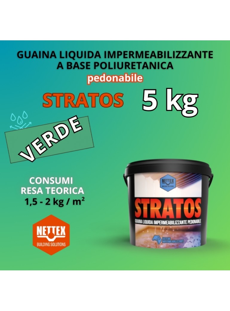 STRATOS - 05 KG Guaina Liquida VERDE Pedonabile
